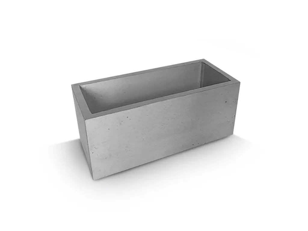 Outdoor Concrete Planters - Rectangle 50x120x50 cm on white background Decormania.eu
